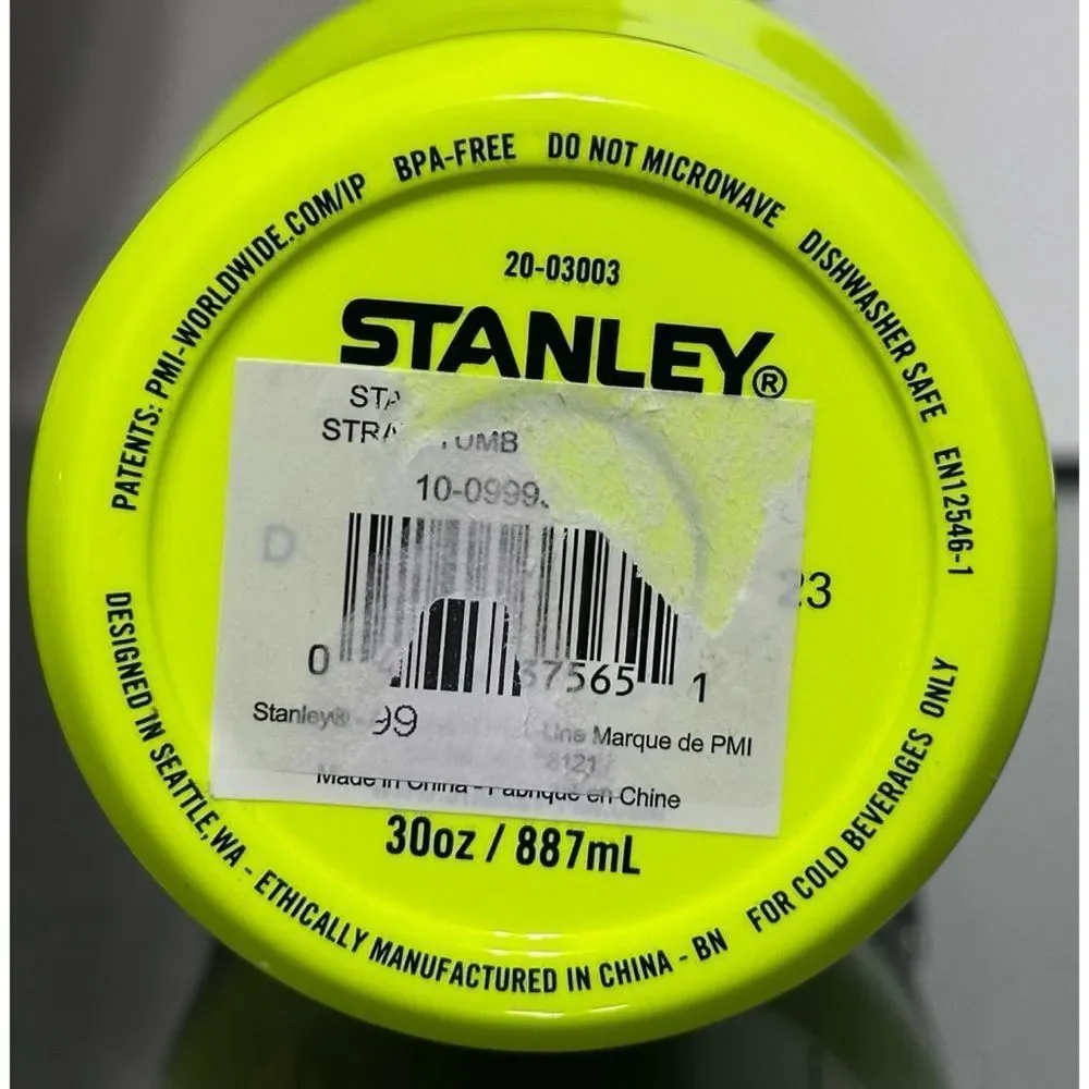 Stanley Ice‎ Flow Flip Straw 30oz Tumbler, NEON YELLOW - Picture 5 of 5